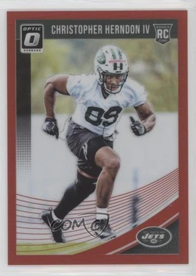 2018 Donruss Optic Rookies Red Prizm /99 Chris Herndon IV Christopher Rookie RC - Image 1 of 2