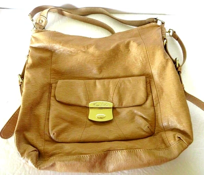 Bolso Bandolera Marc Fisher Mujer Cartera Bolso Correa para el Hombro Cuero Sintético Tostado Foto 1 de 4