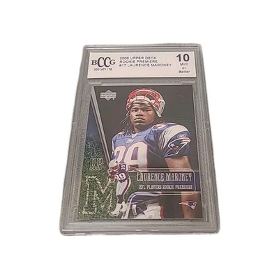 2006 Upper Deck Rookie Premiere Laurence Maroney Football Card- #17 - BCCG GM 10 - Image 1 of 2