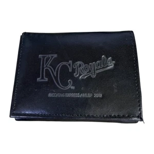 Kansas City Royals Black Tri-Fold Wallet – Licensed MLB Leather Billfold - Picture 1 of 2