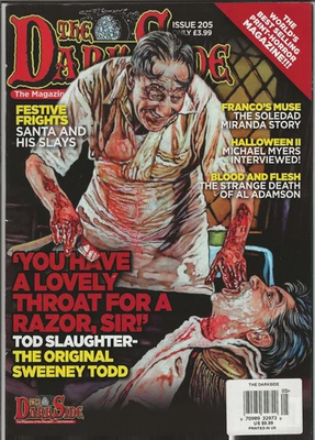 THE DARK SIDE # 205 HORROR MAGAZINE HALLOWEEN II DICK WARLOCK AL ADAMSON SANTA - Image 1 of 2