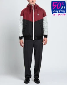 GUESS Techno Fabric Jacket Size S Colour Block Hooded - Picture 1 of 8