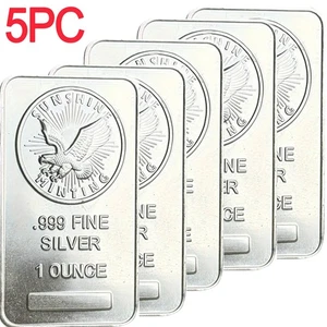 Barra de color plata águila plata 5 piezas 1 oz (nueva)  - Imagen 1 de 8