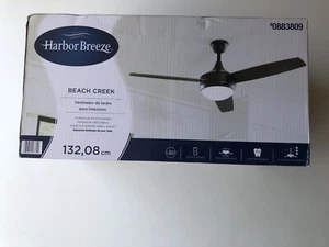 Harbor Breeze Beach Creek 52-in Bronze Sable/Auburn Blades with Light and Remote - Picture 1 of 4