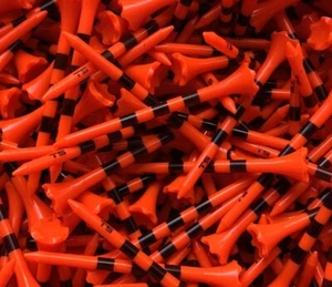 Golf Tees Truestrike 3 1/4 Orange with Black Stripes Premium 3.25 Golf Tees - Picture 1 of 7