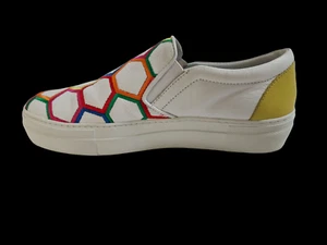 Zapatillas para mujer Simon Scott arco iris diseño geométrico talla 37/EE. UU. 7 - Imagen 1 de 8