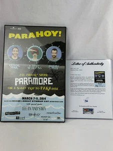 Paramore Parahoy 2014 Kreuzfahrt Poster signiert von Hayley Williams Taylor York RAR! - Bild 1 von 20
