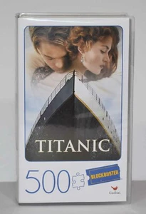 Cartel de película Titanic Blockbuster video rompecabezas 500 piezas VHS caja con cubierta - Imagen 1 de 3