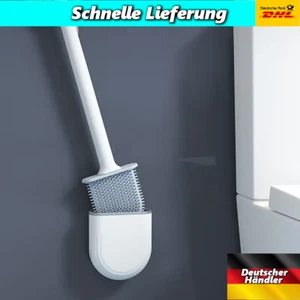 Toilettenbürste mit Wandhalterung, Silikon Toilettenbürste - Bild 1 von 11