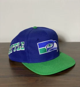De colección NFL Seattle Seahawks Deportes Especialidades Onda Lateral Lana SnapBack Gorra Gorra - Imagen 1 de 4