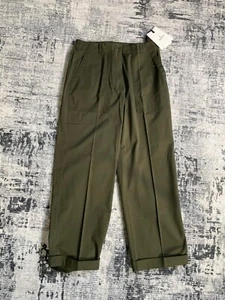 Moncler Womens Straight Leg Cotton Stretch Turn Up Trousers Size IT 42 / UK 10 - Picture 1 of 6