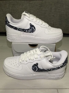 Nike Air Force 1 Low Blanco Negro Cachemira Talla 6.5 Mujer 5 Hombres - Imagen 1 de 5