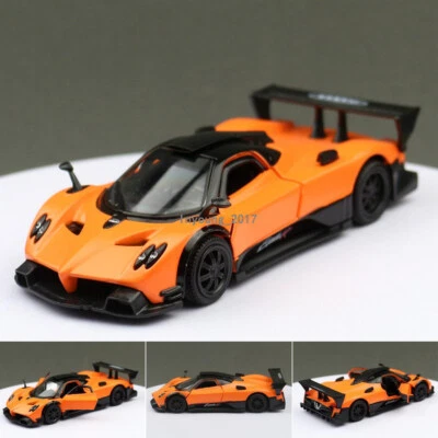 1: 36 Pagani Zonda R 模型玩具汽车金属压铸玩具车拉回橙色 — 第 1/2 张图片