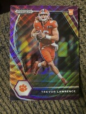 2021 Panini Prizm Prizms Draft Picks Purple Wave TREVOR LAWRENCE (RC) #106