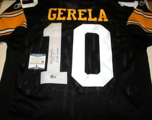 ROY GERELA PITTSBURGH STEELER BECKETT/COA SIGNED OFFICIAL LICENSED REEBOK JERSEY - Picture 1 of 3