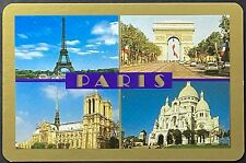 Paris France Multiview Vintage Single Swap Playing Card 5 Clubs