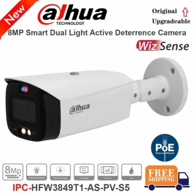 Dahua IPC-HFW3849T1-AS-PV-S5 8MP WizSense SMD4.0 TiOC POE IP Camera 2-Way Audio - Image 1 of 4