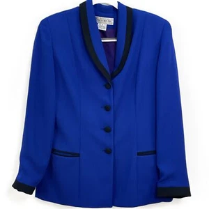 Blazer vintage Jones Wear azul real de un solo pecho talla 8 - Imagen 1 de 5