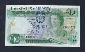 Jersey 10 Pounds 1976 - 1988 P-13 AU-UNC UK Great Britain ENGLAND - Picture 1 of 2