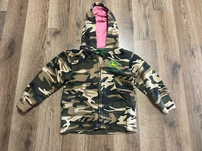 Sudadera con Capucha John Deere, Bebé Talla 3T, Camuflaje, Cremallera Completa, Suéter Manga Larga Foto 1 de 4