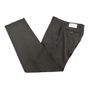 Nautica Men's Black Flat Front Dress Slacks Suit Pants Size 34W NWT - Picture 1 of 5