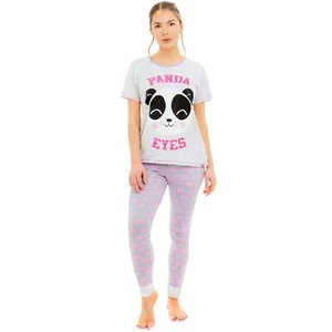 Womens Pyjamas Loungewear Pyjama Set PJs Nightwear XS - XXL Panda Pyjamas Gift - Picture 1 of 3