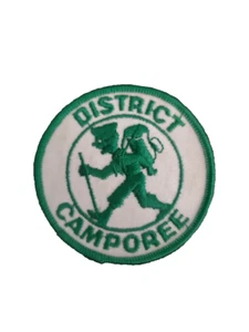 District Camporee BSA Boy Scouts of America 3 inch Round Patch Green White - Picture 1 of 2