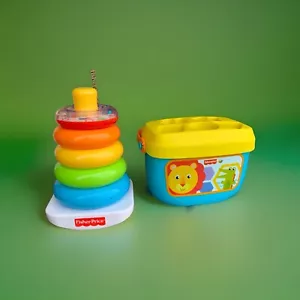 Nuovo Fisher Price PRIMI BLOCCHI E ROCK A STACK anelli giocattolo 6m+ - Foto 1 di 11