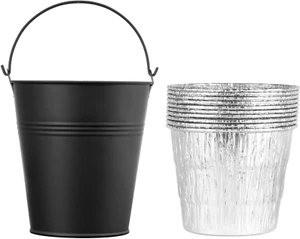 Drip Bucket & 10 Disposable Foil Liners for Traeger Pit Boss Pellet Grill Grease - Picture 1 of 7