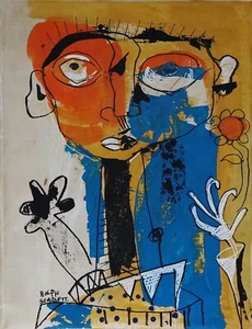 Rolph Scarlett Signed Modernist Canadian Oil Painting on Canvas - Abstract Art - Picture 1 of 4