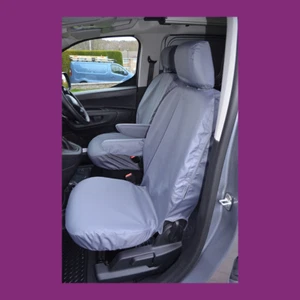 Citroen Berlingo 2018+ Tailored Waterproof Front Pair Grey Seat Covers - Picture 1 of 1