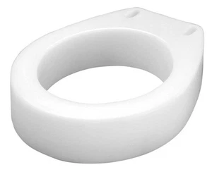 Asiento de inodoro Carex blanco elevado estándar doblado redondo asiento B30700 - Imagen 1 de 2