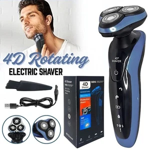 4D Electric Shaver USB Rechargeable Cordless Razor 3-Head Floating Men’s Trimmer - Picture 1 of 9