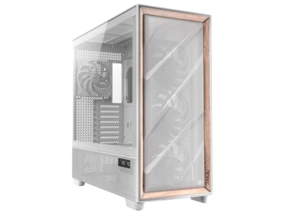Antec Flux Pro White, 6 x PWM Fans Included, High-Airflow Front Panel with Birch - Image 1 of 4
