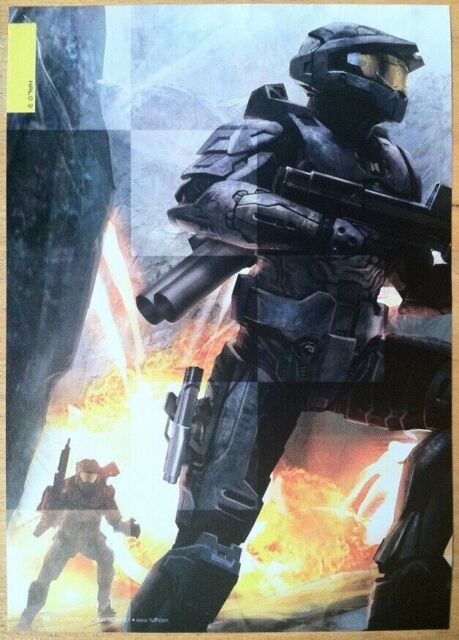 Halo Reach Xbox 360 Xbox One Rare Old Small Promo Poster / Ad Page Framed