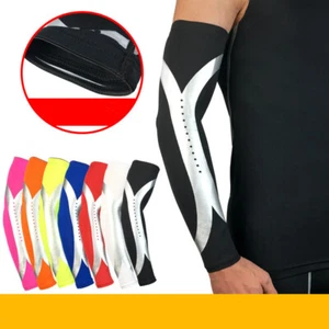 Sports Arm Sleeve Basketball Cycling Arm Warmer Running UV Protection - Picture 1 of 4
