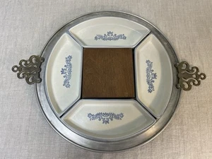 Vtg Pfaltzgraff Yorktowne 6pc Relish Dip Charcuterie divided Tray cheese cracker - Picture 1 of 6