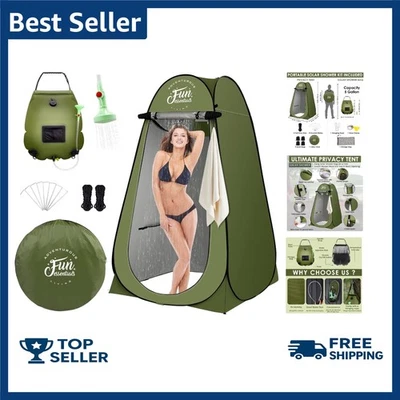 Kit de tienda de ducha solar ecológica: privacidad emergente instantánea para playa y camping Foto 1 de 4