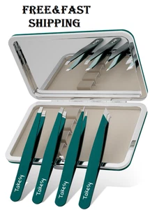 Pinzas de precisión afiladas mejoradas para vello facial y mentón, diseño inclinado para - Imagen 1 de 4