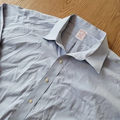 Brooks Brothers Shirt Men's 18 36 Blue Oxford Button Down Long Sleeve Classic - Image 1 of 4