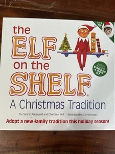Elf on the Shelf A Christmas Tradition  Book Elf Doll Boy Light Skin Blue Eyes - Picture 1 of 4