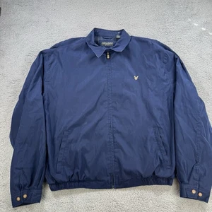 Lyle & Scott Jacket Mens XXL Blue Full Zip Harrington Bomber Casual - Picture 1 of 7