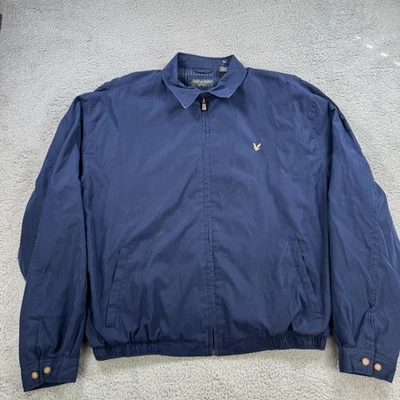 Chaqueta Lyle & Scott Para Hombre XXL Azul Cremallera Completa Harrington Bomber Informal Foto 1 de 4