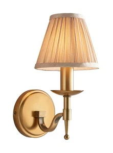 Wall Light Brass Stanford Antique Beige Interiors 1900 63653 - Picture 1 of 9