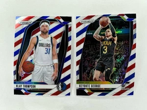 KEYONTE GEORGE 2024-25 Prizm Red White Blue Parallel #87 + Klay Thompson #107 - Picture 1 of 2