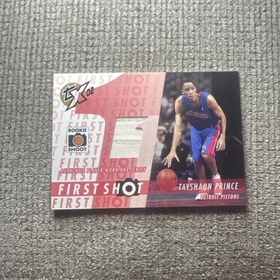 2002-03 Topps Xpectations First Shot Relics #FS-TP Tayshaun Prince JERSEY - Image 1 of 4