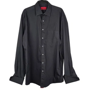 Alfani Mens Black Fitted Stretch Fabric Dress Shirt XL  Easy Care (17 36-37) - Picture 1 of 14