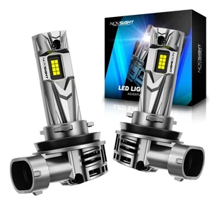 NOVSIGHT H11 LED Headlight Kit Low Beam Bulb Canbus Super Bright 6500K White 90W - Picture 1 of 10