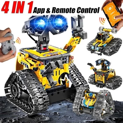 4 in 1 RC Wall-e Roboter Technik+App Ferngesteuerter Roboter Bauspielzeg Kinder - Bild 1 von 4