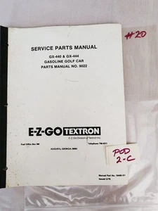 EZGO Textron 16466G1 GX-440, GX-444 1976-79 Service Parts Manual 9022 - Picture 1 of 3